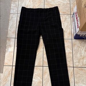 H&M Men's Black Plaid Dress Pants
